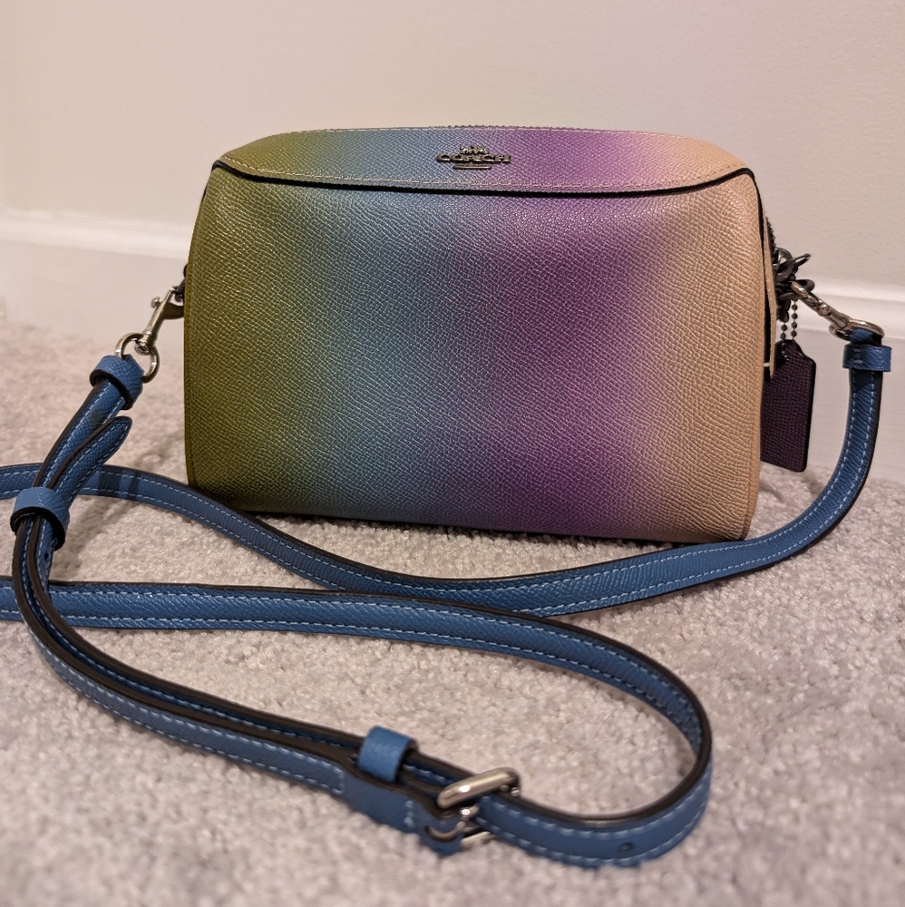 Coach MINI Bennett Ombre Crossgrain Leather Crossbody